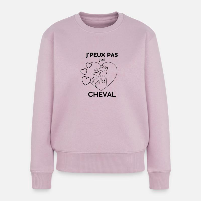 J'peux pas j'ai cheval - Pull Premium bio Femme - rose poudré