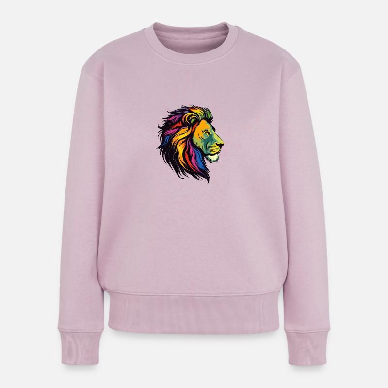 Stolzer Löwe - Frauen Premium Bio Pullover - Altrosa