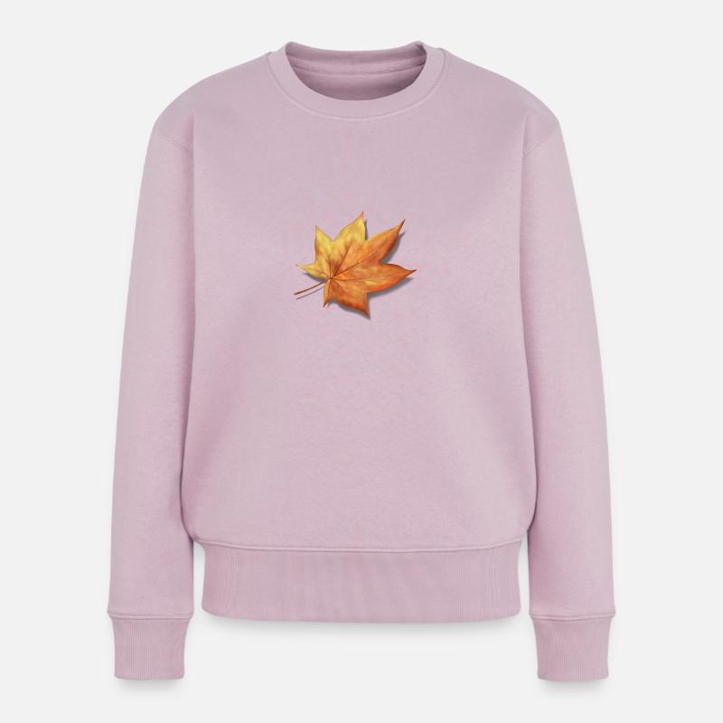 Herbstlaub - Frauen Premium Bio Pullover - Altrosa