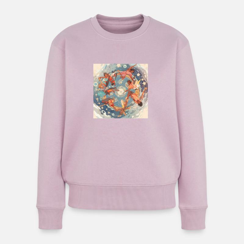 Jungs im Ozean - Frauen Premium Bio Pullover - Altrosa