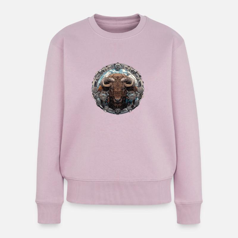 La force du buffle - Pull Premium bio Femme - rose poudré