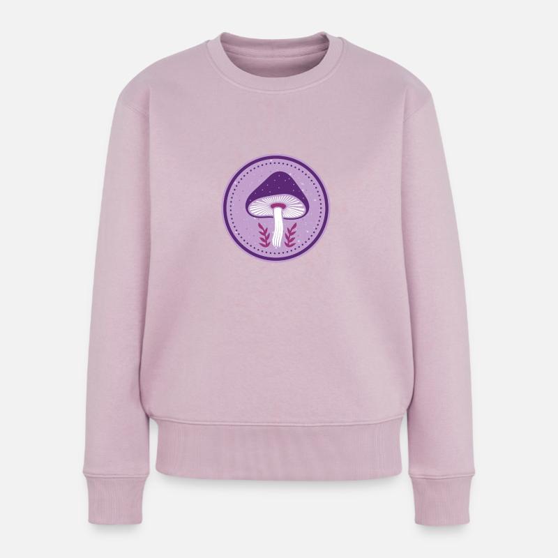 Mystischer Pilz - Frauen Premium Bio Pullover - Altrosa