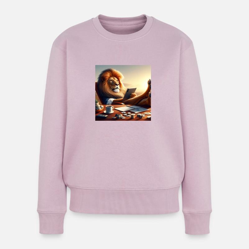 Automatisches Verdienen - Lion 2 - Frauen Premium Bio Pullover - Altrosa
