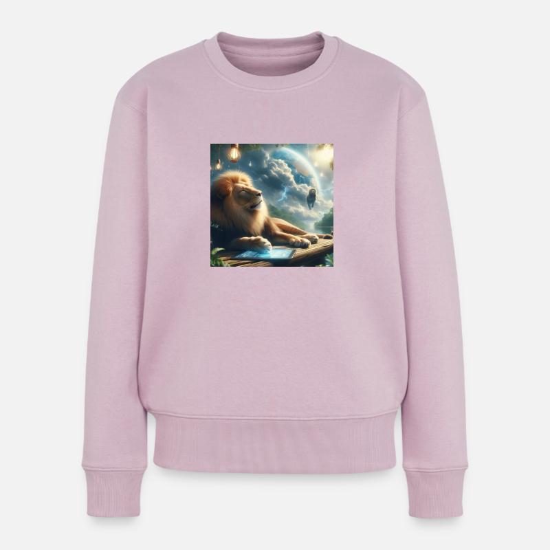 Automatisches Verdienen - Lion 3 - Frauen Premium Bio Pullover - Altrosa