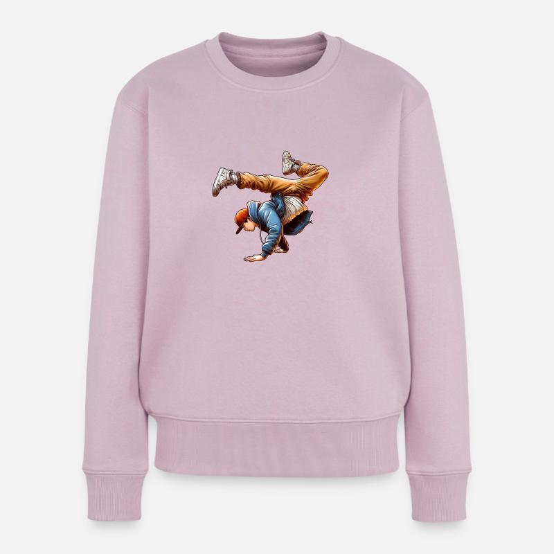 Energetische Breakdance-Tanzschritte - Frauen Premium Bio Pullover - Altrosa