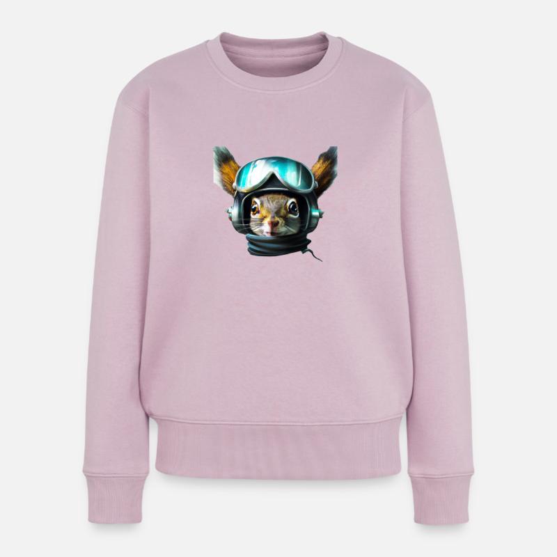 Fliegerhörnchen - Frauen Premium Bio Pullover - Altrosa