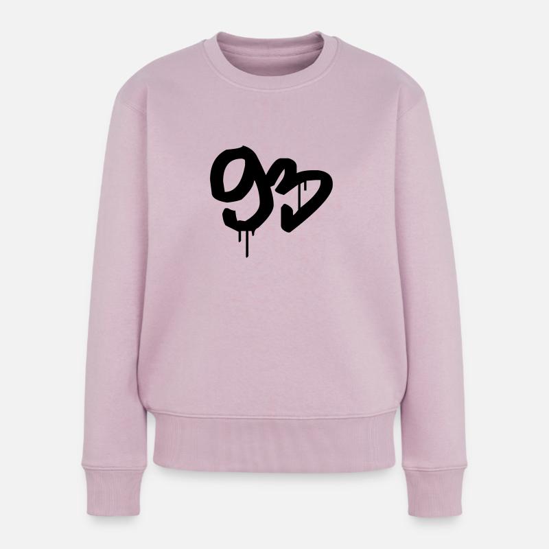 93 - Graffiti - Frauen Premium Bio Pullover - Altrosa