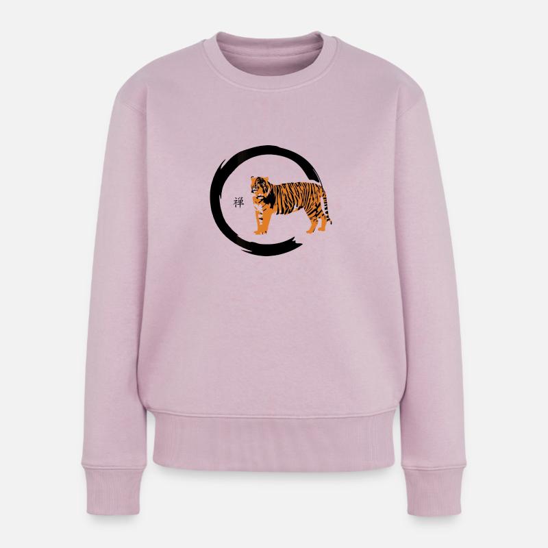 Zen Tiger - Frauen Premium Bio Pullover - Altrosa