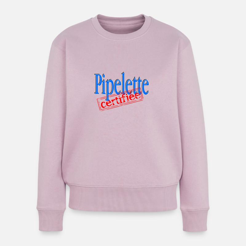 Pipelette certifiée - Pull Premium bio Femme - rose poudré