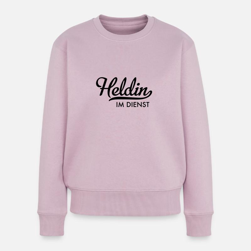 Heldin im Dienst - Frauen Premium Bio Pullover - Altrosa