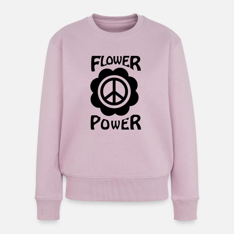 flower power - Pull Premium bio Femme - rose poudré