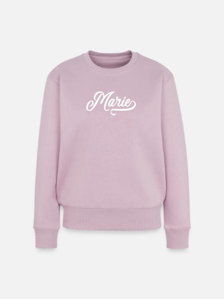 Marie - Vorname - Frauen Premium Bio Pullover - Altrosa