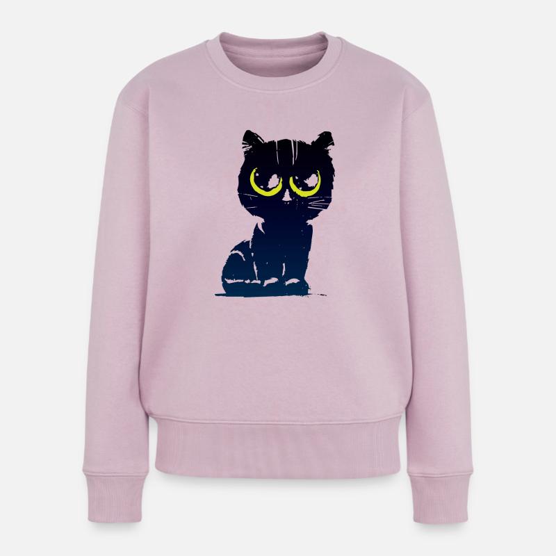 Black Cat 2 - Frauen Premium Bio Pullover - Altrosa
