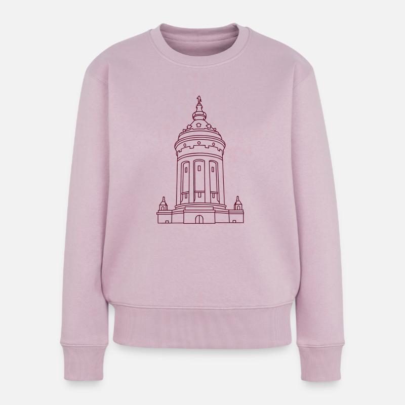 Wasserturm Mannheim - Frauen Premium Bio Pullover - Altrosa