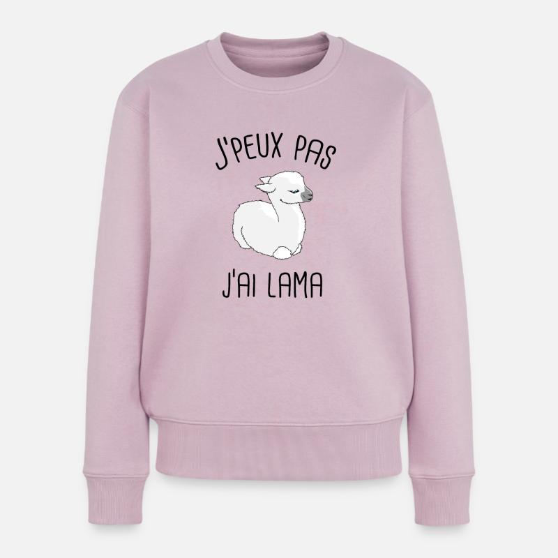 Baby-Lama - Frauen Premium Bio Pullover - Altrosa