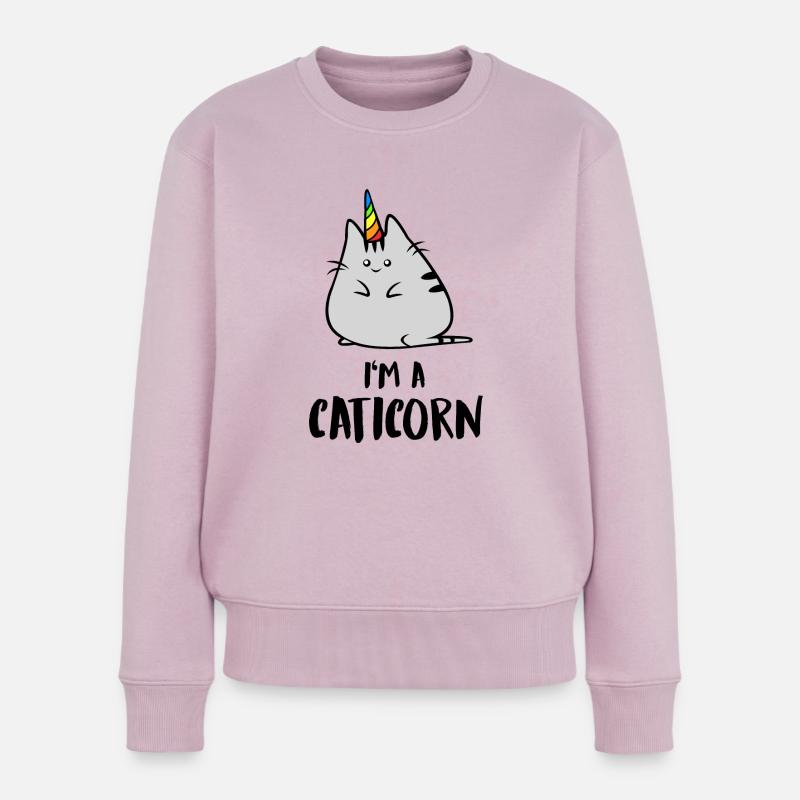 I m a Caticorn - Frauen Premium Bio Pullover - Altrosa