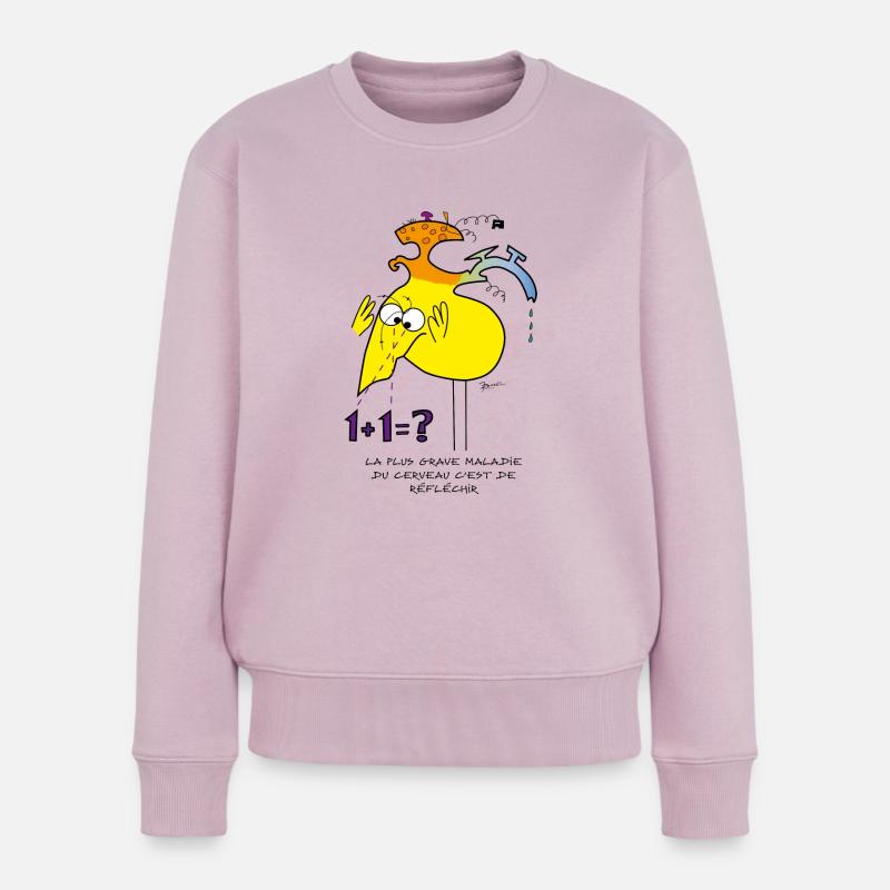 Réflexion Shadokienne... - Pull Premium bio Femme - rose poudré