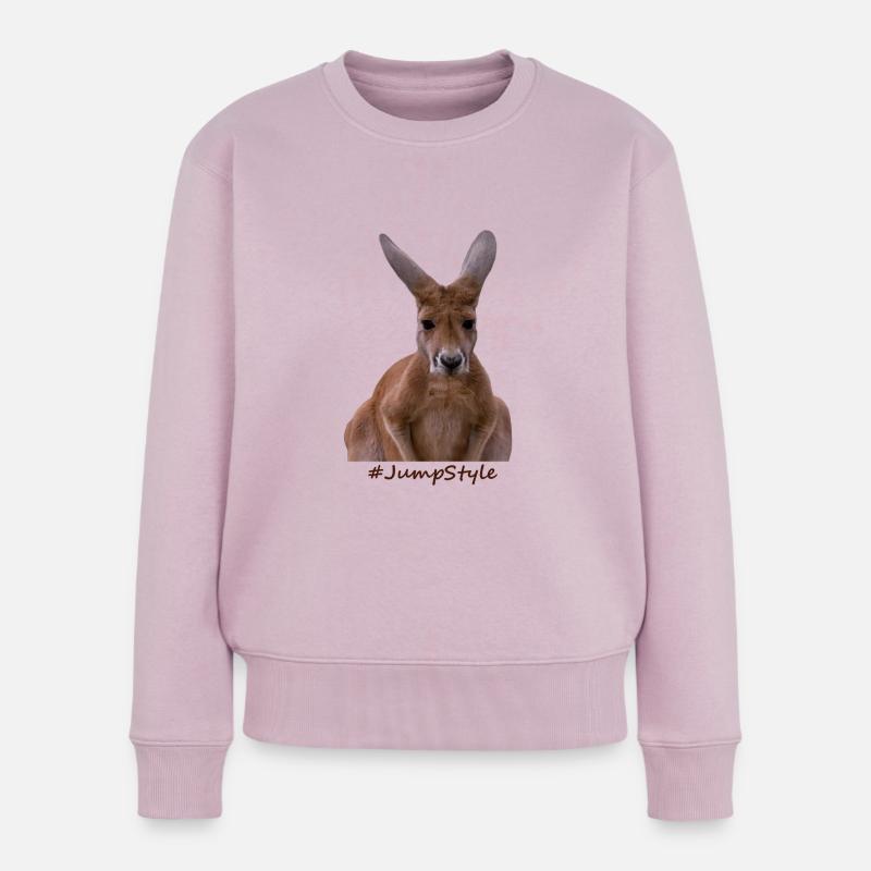 Kangoroo mit Text Jumpstyle - Frauen Premium Bio Pullover - Altrosa