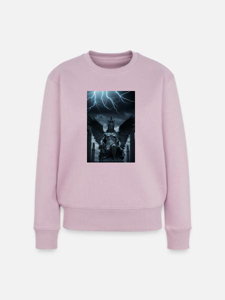 Gothic-Engel, für Fans von Gothic-Musik - Frauen Premium Bio Pullover - Altrosa