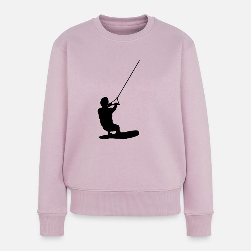 Wakeboarder - Frauen Premium Bio Pullover - Altrosa