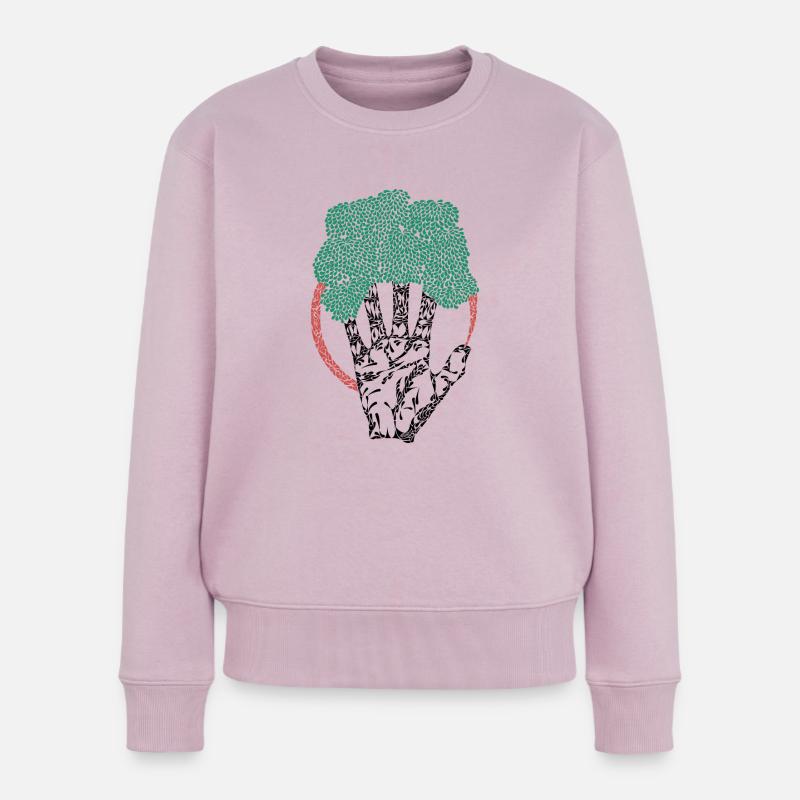 Doigts verts - Pull Premium bio Femme - rose poudré