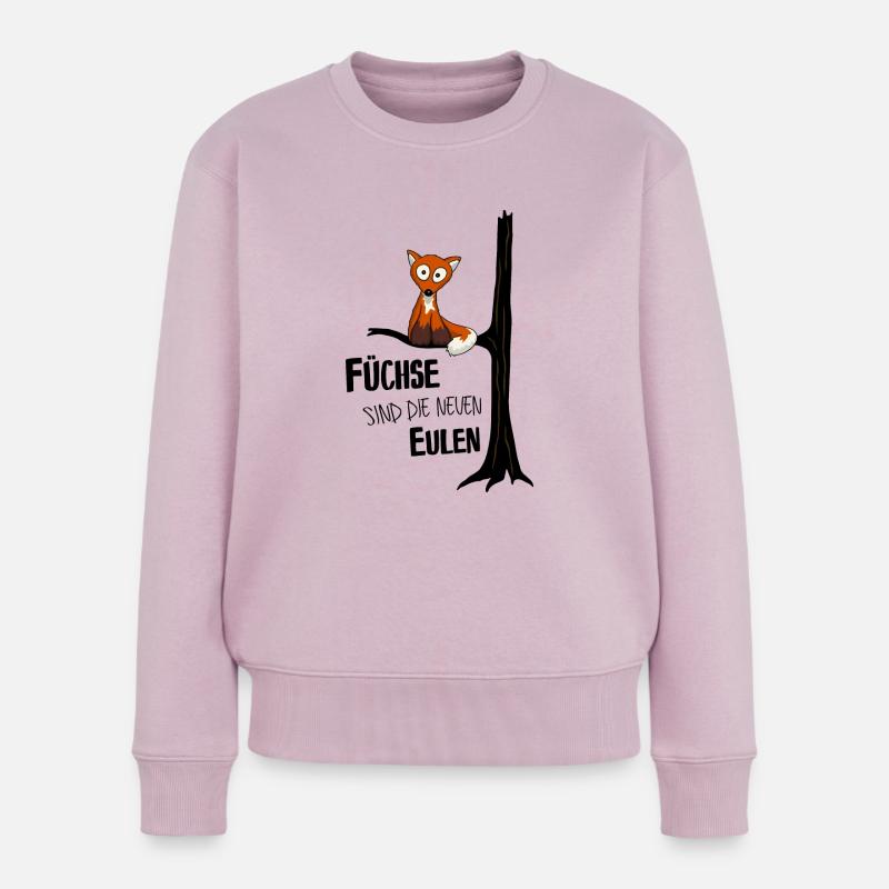Fuchs wie Eule - Frauen Premium Bio Pullover - Altrosa