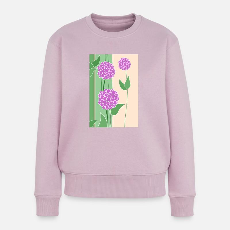 Blumen - Frauen Premium Bio Pullover - Altrosa
