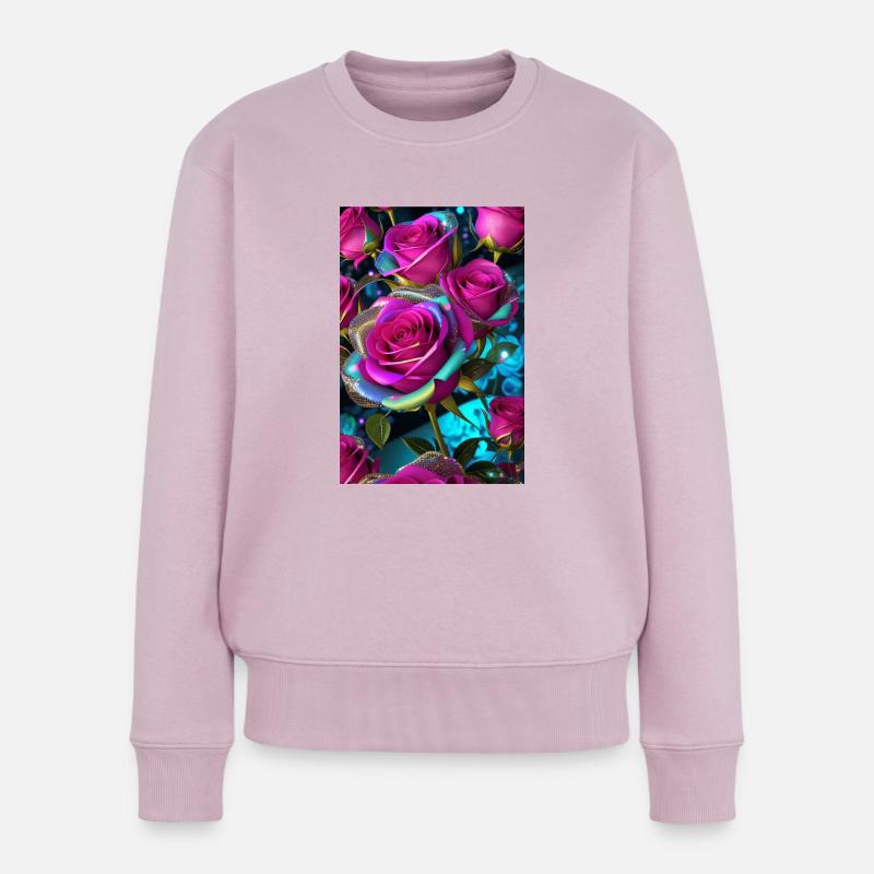 Blumen 149 - Frauen Premium Bio Pullover - Altrosa