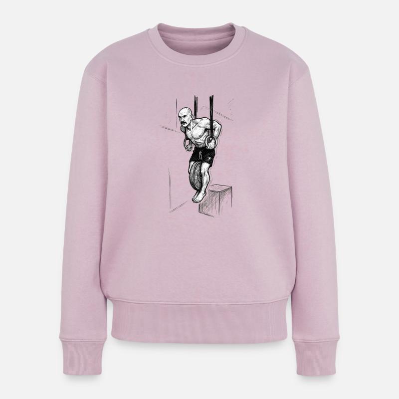 NUR GEWICHTET - Frauen Premium Bio Pullover - Altrosa