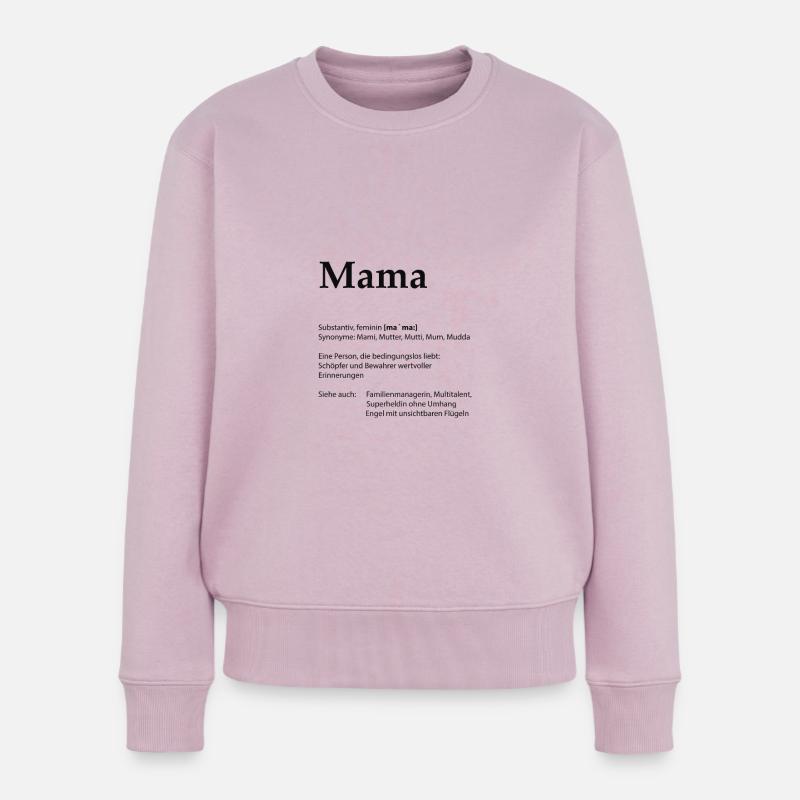 Mama Bedeutung - Frauen Premium Bio Pullover - Altrosa