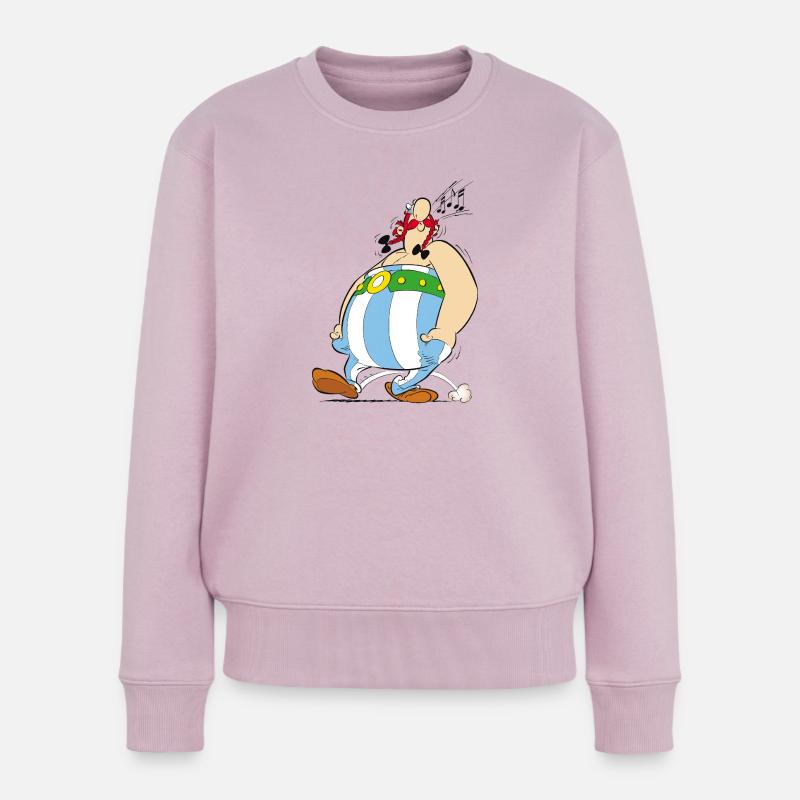 Asterix & Obelix - Obelix is singing - Sudadera ecológica prémium para mujer - rosa viejo