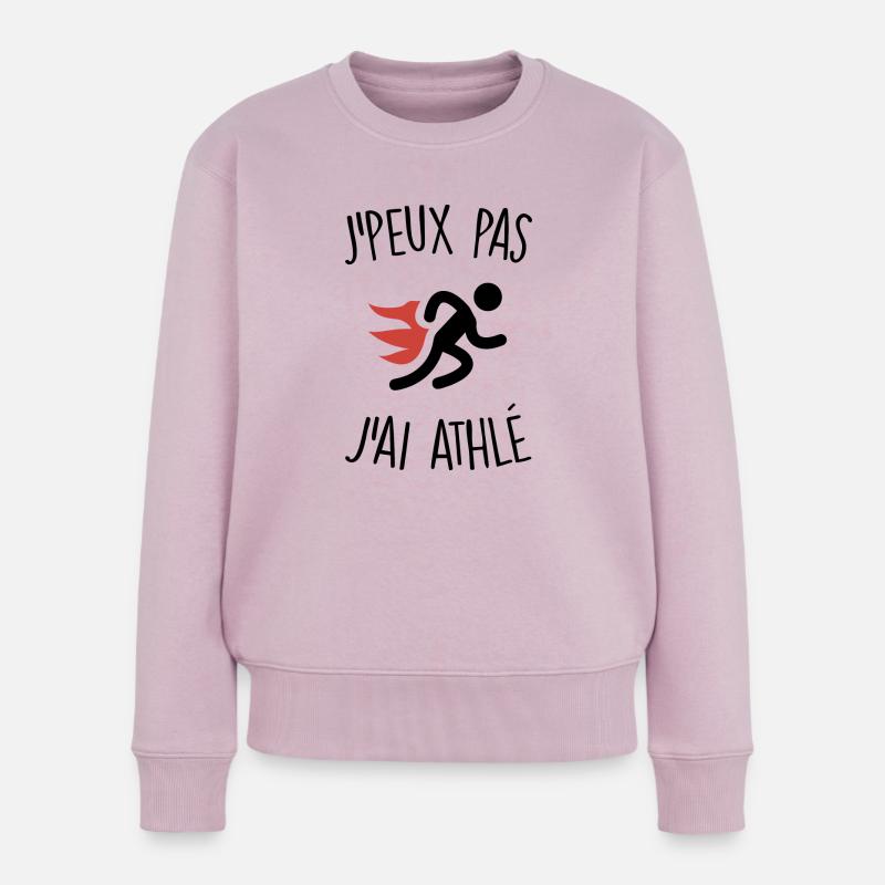 J'peux pas j'ai athlétisme - Pull Premium bio Femme - rose poudré