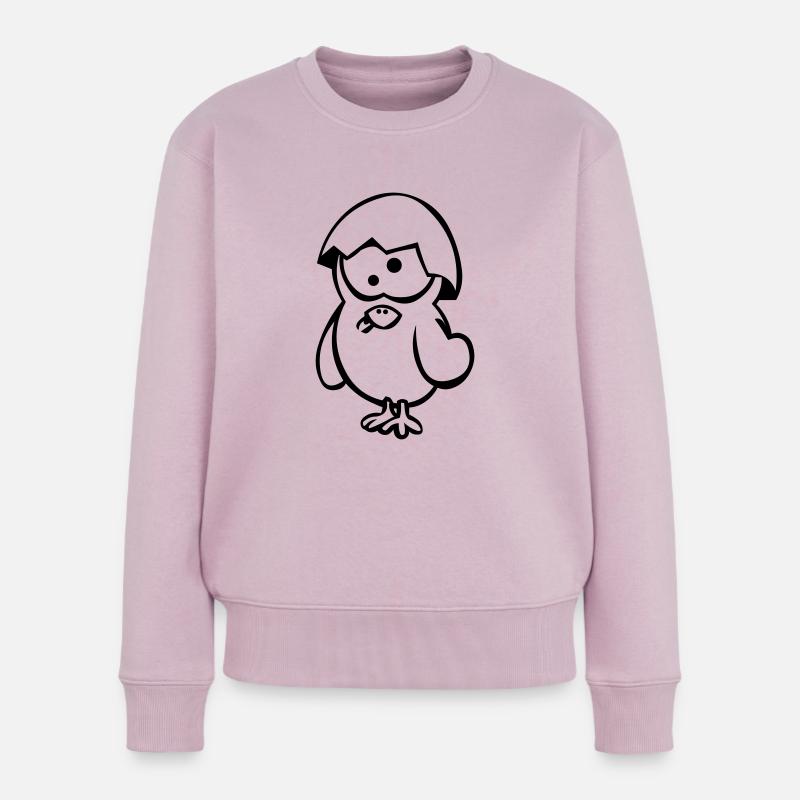 Crazy Chick - Frauen Premium Bio Pullover - Altrosa