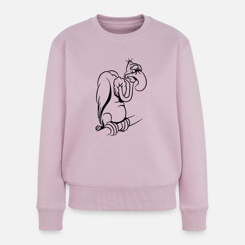 geier witzig - Frauen Premium Bio Pullover - Altrosa