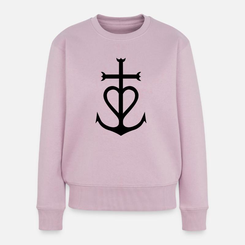 Croix Camargue - Frauen Premium Bio Pullover - Altrosa