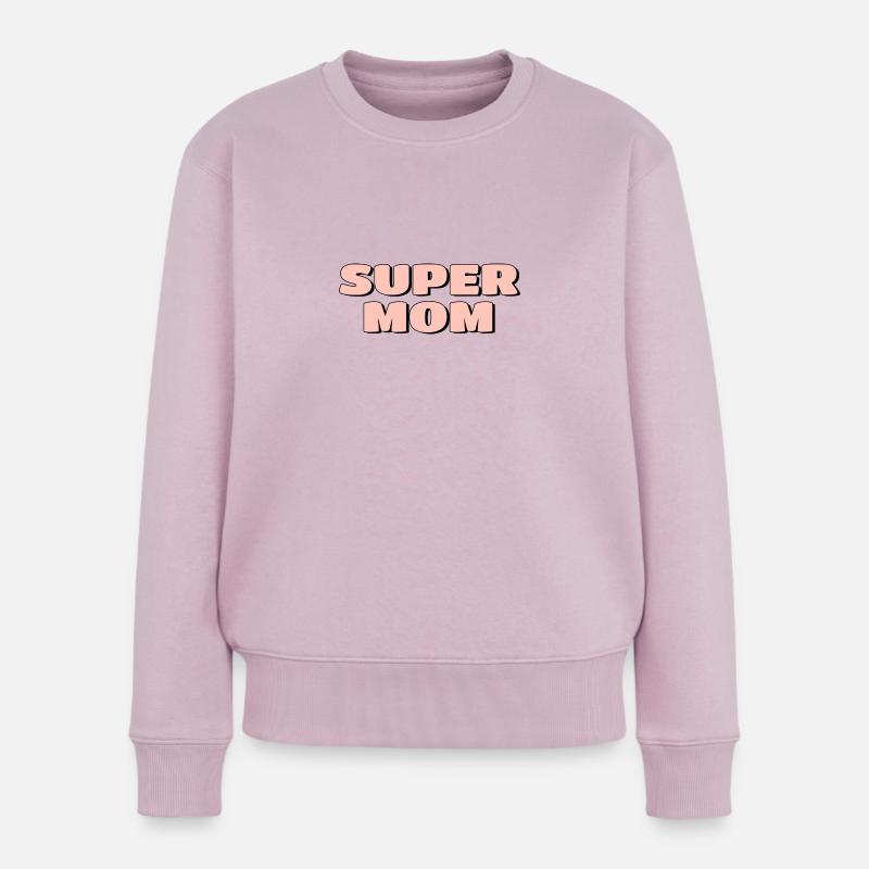 Super-Mama, tolle Mama, Superheldin - Frauen Premium Bio Pullover - Altrosa