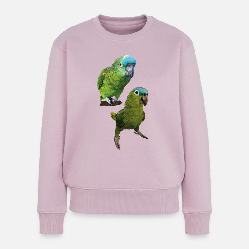 Amazonas-Papageien - Frauen Premium Bio Pullover - Altrosa