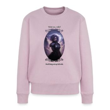 Dark girl - Pull Premium bio Femme - rose poudré - Devant - Julia (174cm)