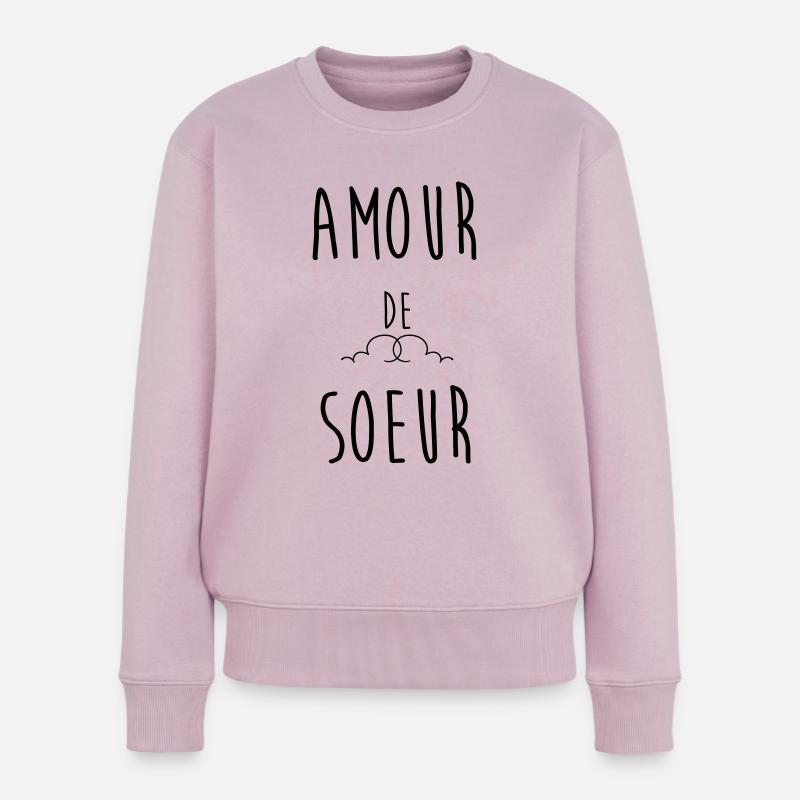 AMOUR DE SOEUR - Pull Premium bio Femme - rose poudré
