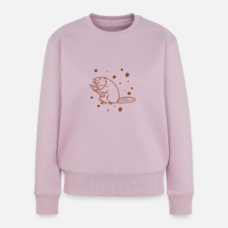 Bieber - Pull Premium bio Femme - rose poudré