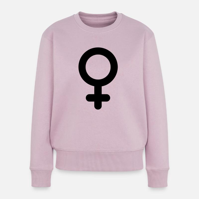 frauensymbol - Frauen Premium Bio Pullover - Altrosa