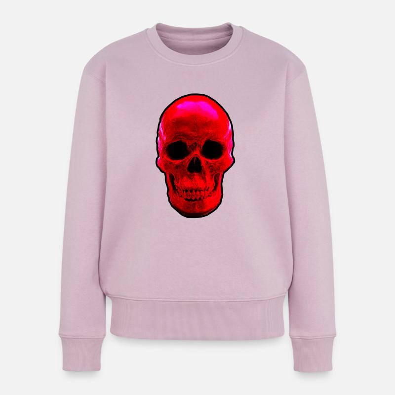 Skull red - Frauen Premium Bio Pullover - Altrosa
