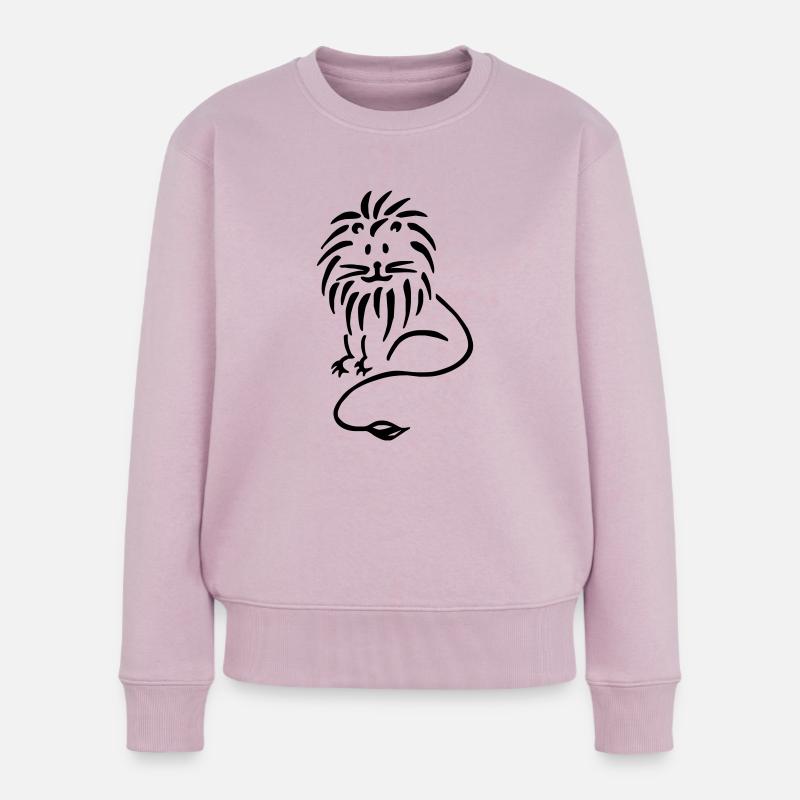 Loewe Vorderseite - Frauen Premium Bio Pullover - Altrosa