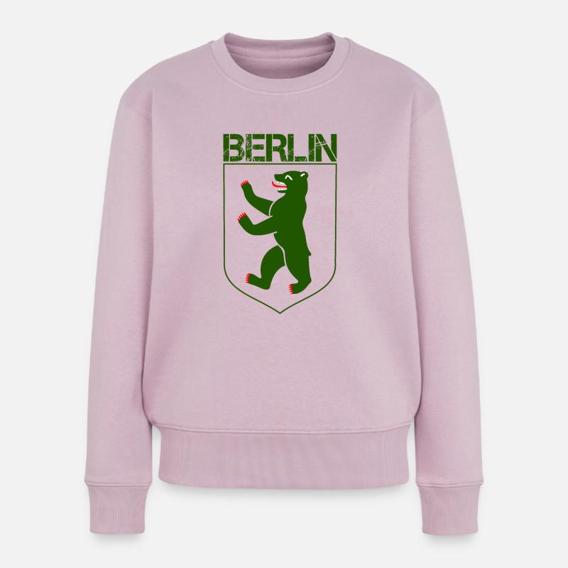 Berliner Bär Wappen - Frauen Premium Bio Pullover - Altrosa