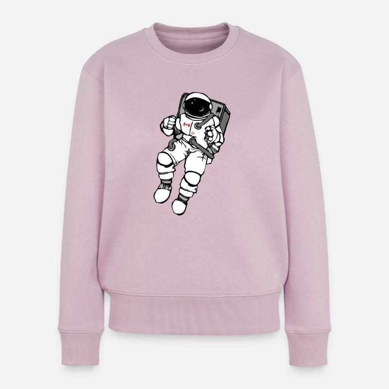 Astronaut Kanada - Frauen Premium Bio Pullover - Altrosa
