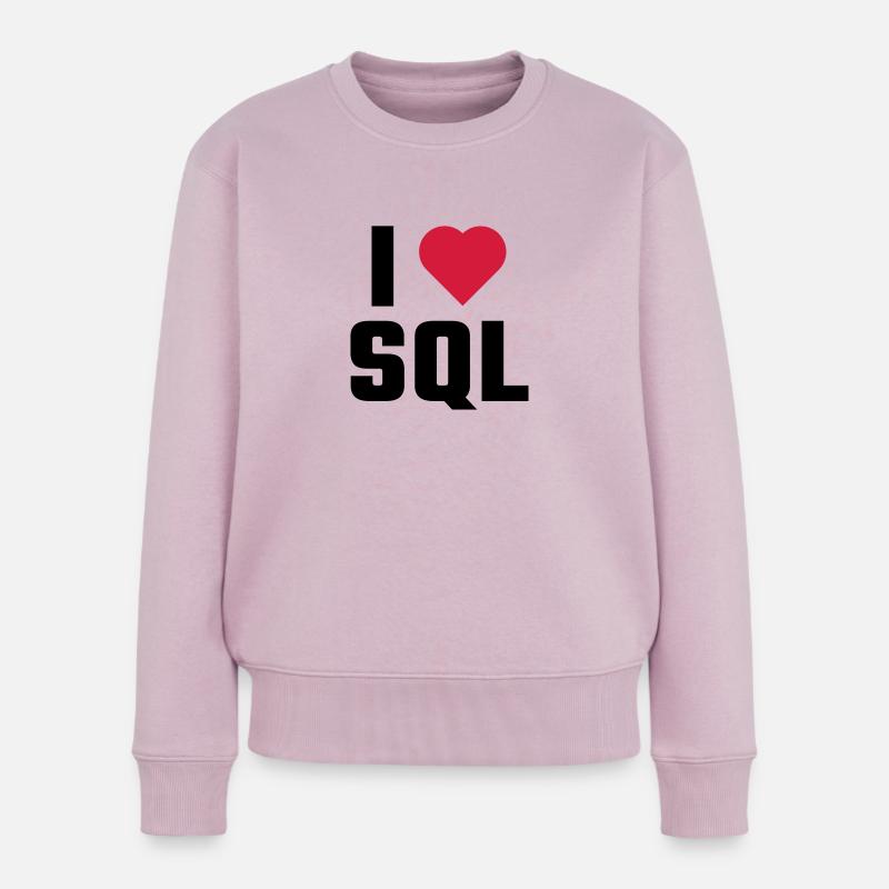 I Love SQL - Women's Premium Organic Jumper - dusky pink