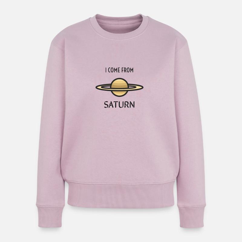Saturn, Saturn - Frauen Premium Bio Pullover - Altrosa