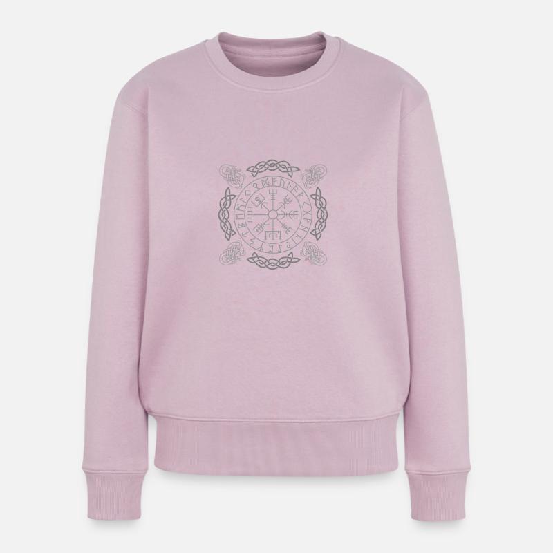 Vegvisir - Frauen Premium Bio Pullover - Altrosa