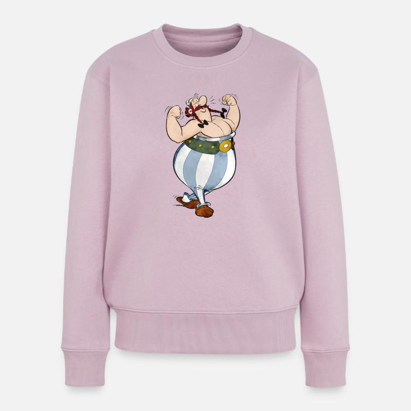 Astérix Obélix en pleine forme - Pull Premium bio Femme - rose poudré