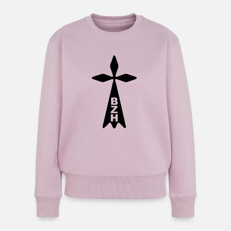 breizh Hermelin - Frauen Premium Bio Pullover - Altrosa